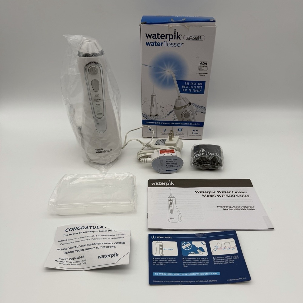 Waterpik Cordless Advanced Water Flosser WP-560CD White